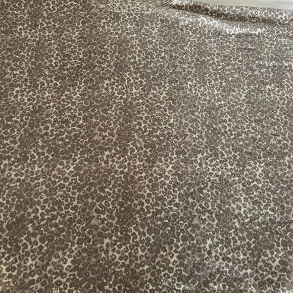 J. McLaughlin Cashmere Animal Print Poncho in Gray and Cream - Picture 4 of 6